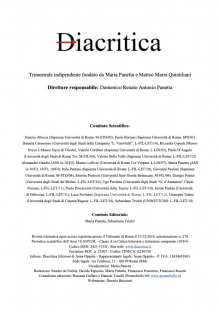 "Diacritica", anno VIII, 2 (44), 25.5.2022 (vol. I)