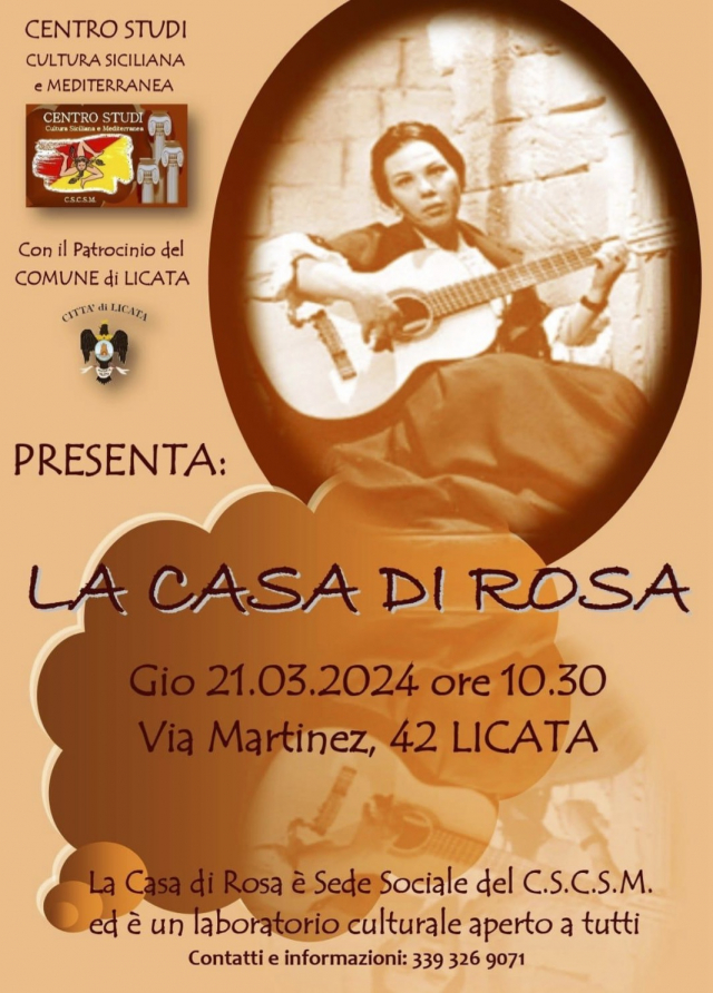 View the poster of the new Rosa Balistreri Museum: Casa di Rosa, Licata